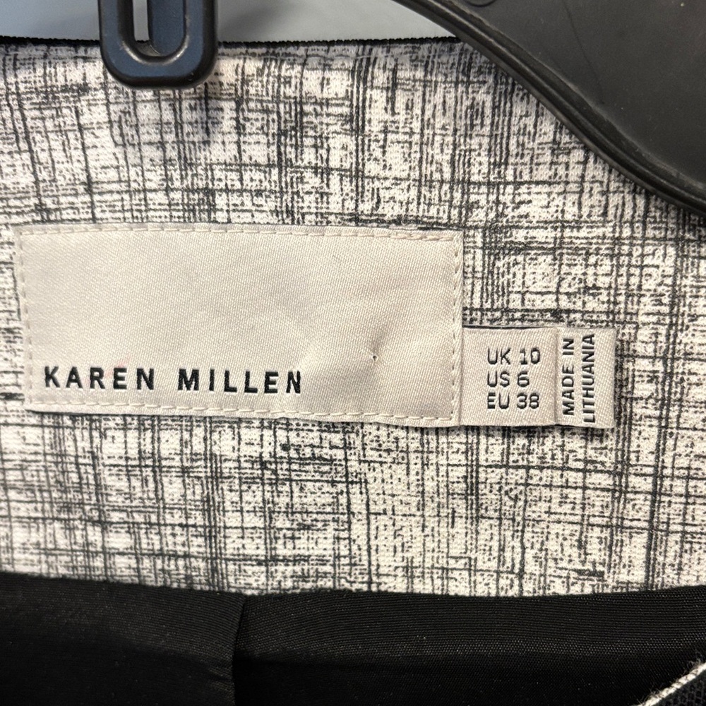 Karen Millen Women's Black and Gray Fitted Jacket - Picture 5 of 6